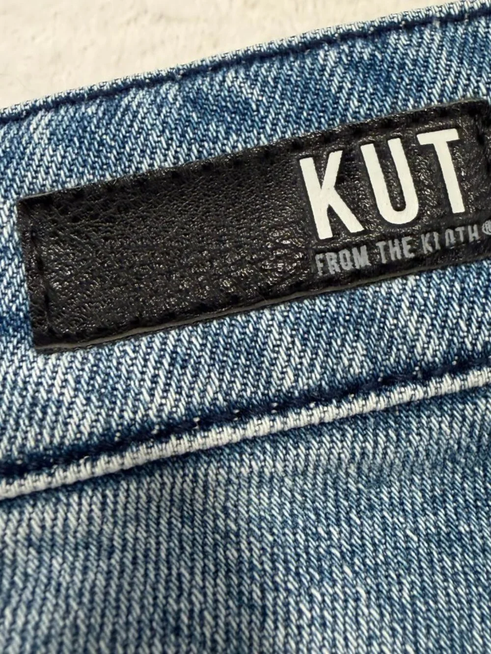 Kut from the Kloth denim cutoff JANE high rise long short, 16